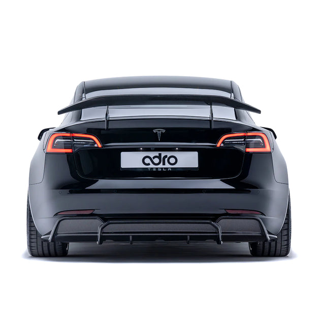 Tesla Model 3 Carbon Fibre V2 Rear Diffuser by Adro (2017+) (8135536476451)