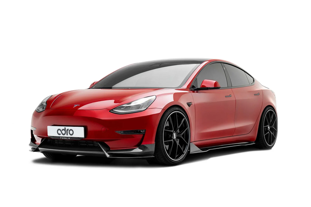 Tesla Model 3 Pre-Preg Carbon Fibre Side Skirts by Adro (2017+) (8135536443683)